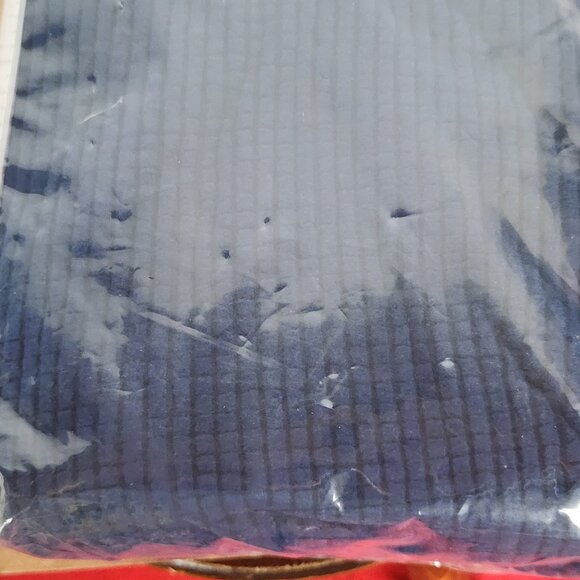 Easy Going Navy Blue Elastic Bottom Soft Stretch Ottoman Slipcover 64"x26"x16" - Picture 9 of 16